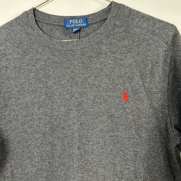 Polo Ralph Lauren Waffle Shirt Gray Youth XL - Picture 5 of 9